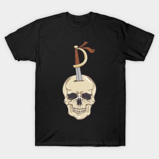 sword impaled skull T-Shirt